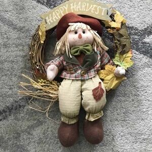 Festive Scarecrow Harvest Wreath